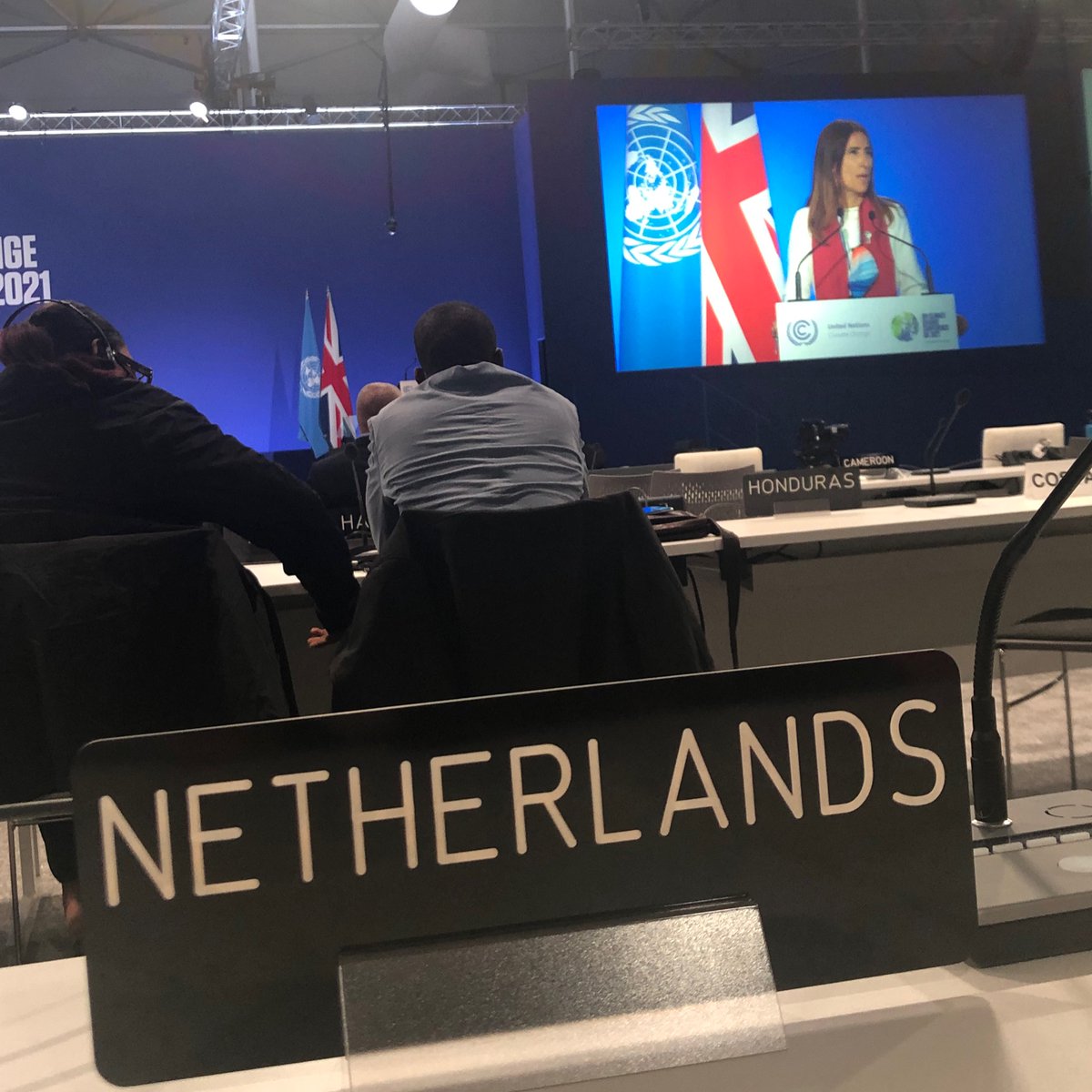 Plenary opening of #COP26, COP25 President Carolina Schmidt stressing the need to accelerate #ClimateAdaptation. #AdaptNow