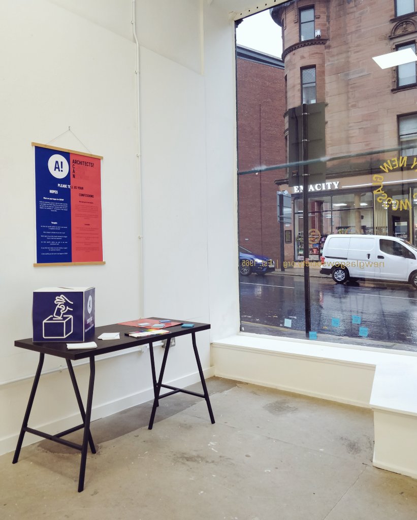 newglasgowsoc's tweet photo. It's a wee bit dreich today, but you are invited to put your hopes up in @ArchitectsCAN survey box. There's also a wee confession corner for your environmental sin ππ
π Open today at NGS East
β±οΈ 11am-5pm
#COP26 #surveybox #confession #environmentalsin https://t.co/U9isNnG1c9