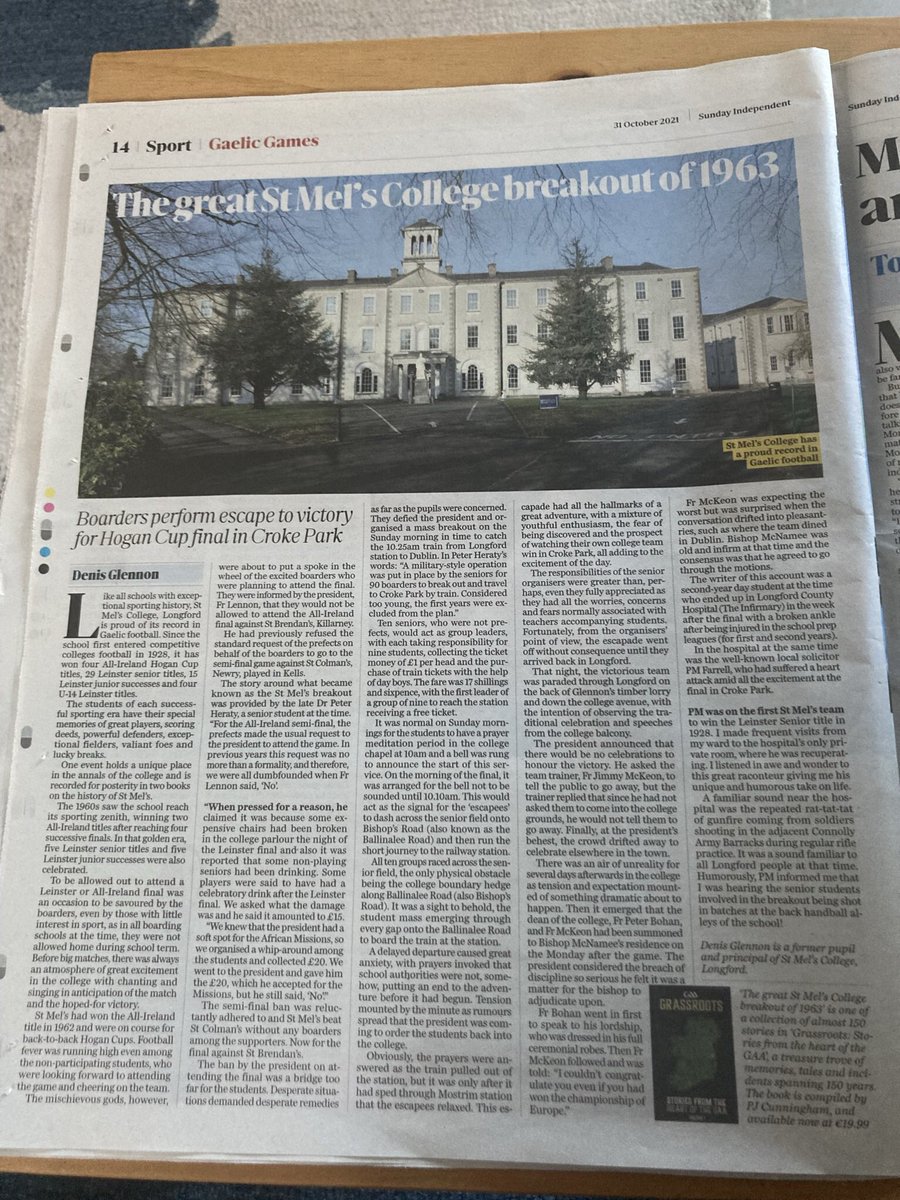 StMels's tweet photo. Sunday Independent today. https://t.co/76qqPwoVtR