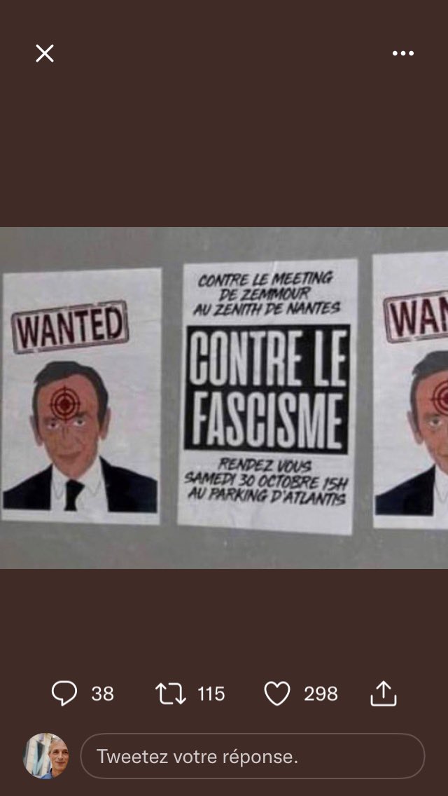 jmAlric11's tweet photo. La débilité serait-elle héréditaire?Les mêmes idiots utiles aujourd’hui #Antifas qui qualifiaient #DeGaulle de #fascite et qui aujourd’hui s’en prennent à #Zemmour🤔pas de meilleur argument pour celui qui prétend en être le descendant 👎🏿dévoyer le terme #Fascisme est une ineptie https://t.co/3jCiKwMA1V