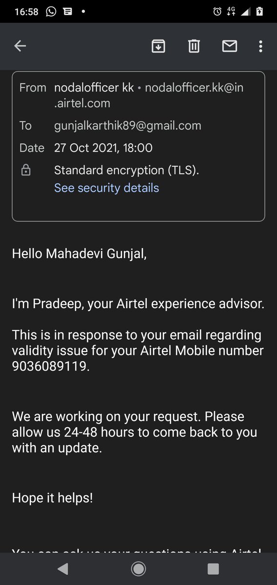 Desi_Corn's tweet photo. @airtelindia congratulations for outdoing your pathetic customer care /support!! More than 96hours since the return mail and no relevant response yet!! Kudos! https://t.co/F2blIl1OpP