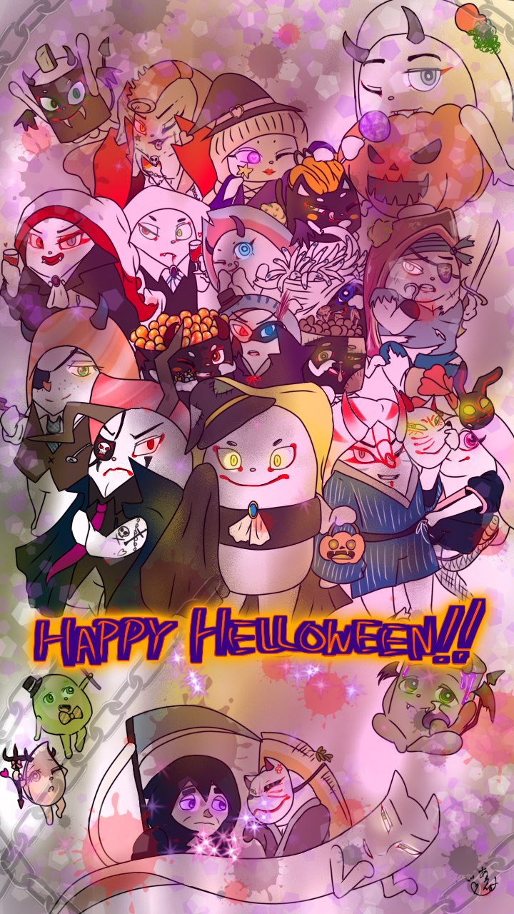 ☆中色紙☆オリジナル手描きイラスト『ハッピーハロウィン姫