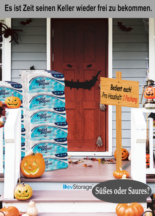 DevStorage's tweet photo. Jetzt ist der perfekte Zeitpunkt um seinen Keller wieder frei zu bekommen.
#halloween2021 #Corona #Halloween #DevStorage https://t.co/r9Zs1oaPJb