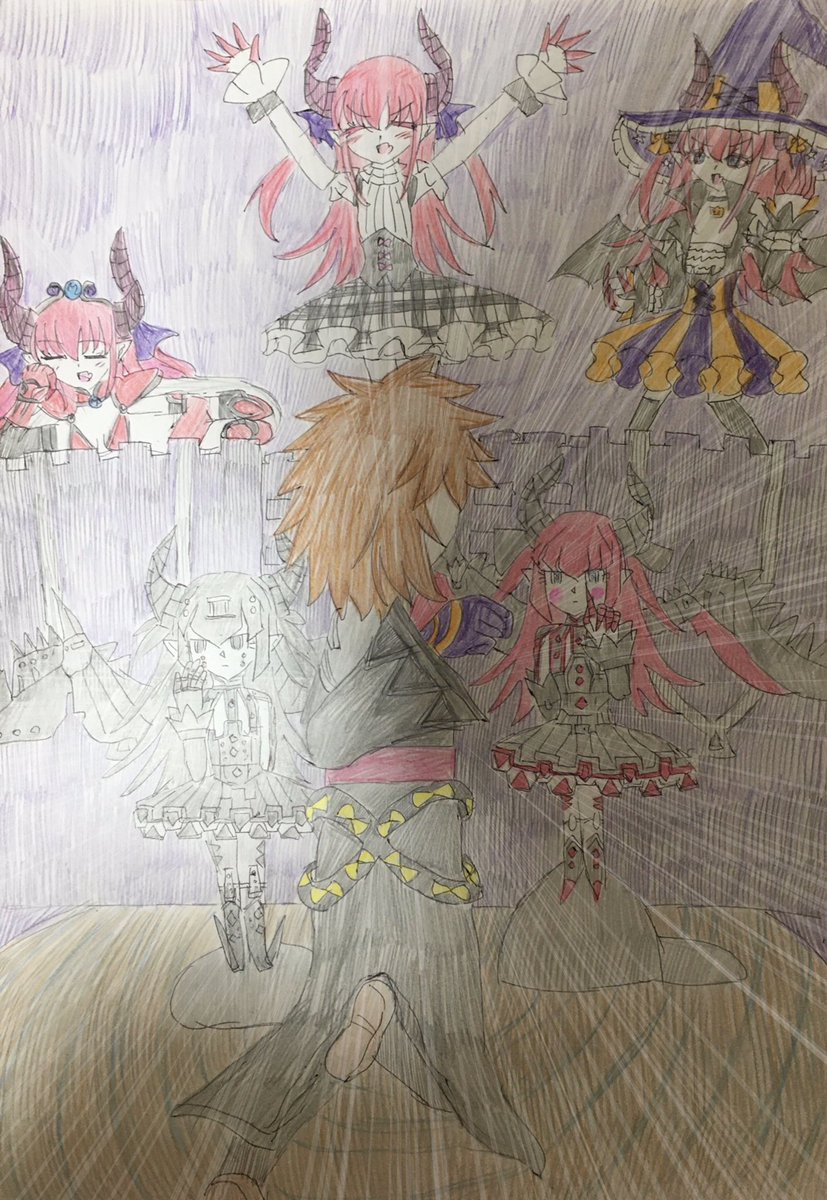 #今月描いた絵を晒そう
予想してたハロウィンと全然違うかったまさかまさかのモレー君TS闇堕ちver実装に全て持ってかれた 