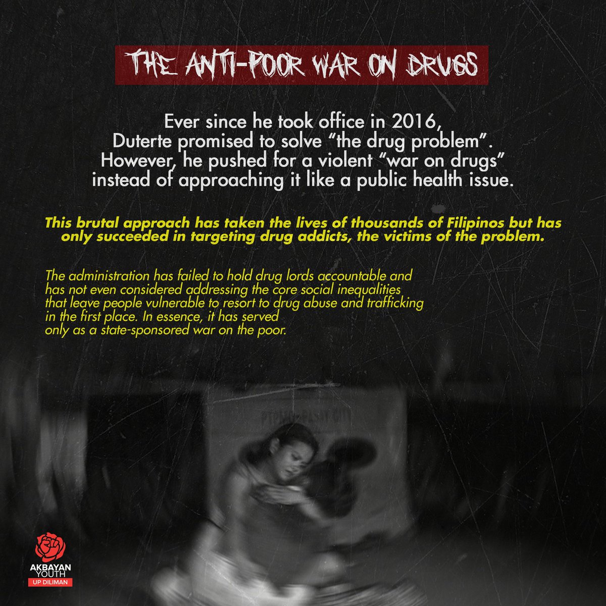 AY_UPD's tweet photo. - The Anti-Poor War On Drugs
- Attacks On Journalists
- Police Brutality
- Attacks On Dissenters https://t.co/LIGSmf30NX