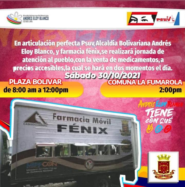 Clapyacambu2's tweet photo. Todo un éxito!! Farmacia Fénix en la Plaza Bolivar de SANARE..Todo gracias a la articulación perfecta de Alcaldia @AlcaldesaDiliaM @soyangeladi @CAeb2020 #SoyComunicadorClap https://t.co/SdLqqKrUSJ