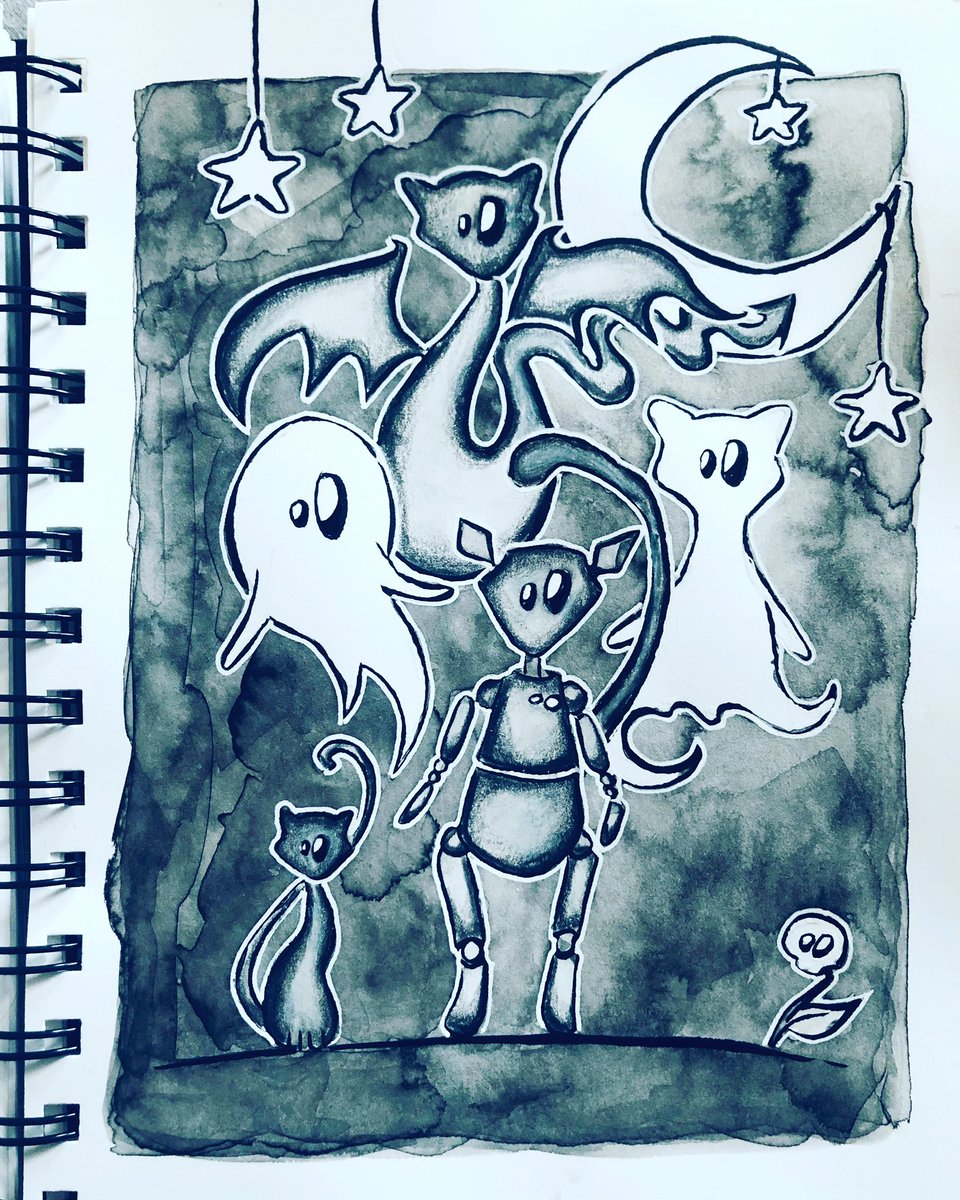 Hier ist das große Finale: Tag 31 “monster mash” von #mabsdrawlloweenclub 
Ich hab’s tatsächlich das erste mal geschafft den Monat durchzuhalten. Bin tatsächlich ein wenig stolz auf mich:) Zur Feier des Tages also hier ein Bild von all den Monstern, die in meinem Kopf leben.