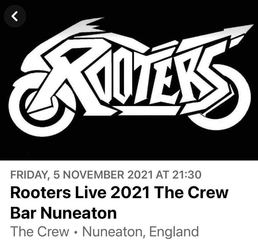 nedstarkelly's tweet photo. @TheRooters next weekends gigs Friday 5th November #CrewBar @NuneatonTweets Saturday 6th November @TheTownCrierCov @Coventry_City @CovCityCentre @CV1MusicScene https://t.co/ZWMODsEnXY