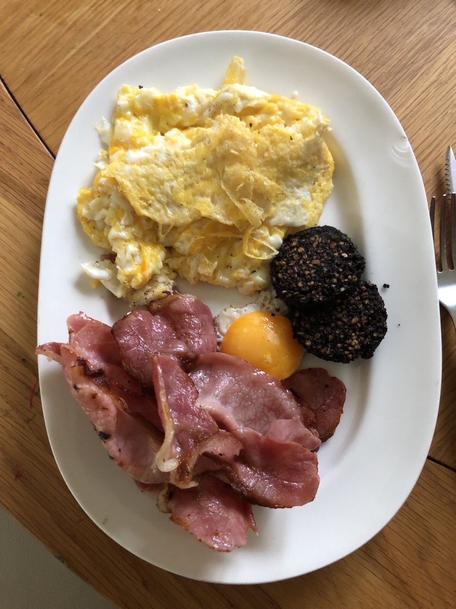 ketomined's tweet photo. Halloween special #break_fast with a little ‘sunny side up’ peeking through @ClonakiltyBP @irish_bacon #keto #lowcarb #IF https://t.co/H6ojW7t3Fs