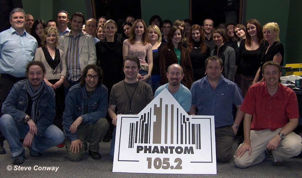 8RadioIreland's tweet photo. 15 years ago today Phantom 105.2 launched at noon and we figured we should mark it on air on @8RadioIreland at 12. Just a little memory and tip of the hat to everyone in the picture below for the day that's in it. Good to be on 105.2 today of all days! #QualitySoundsOnly https://t.co/rSSERegVIg