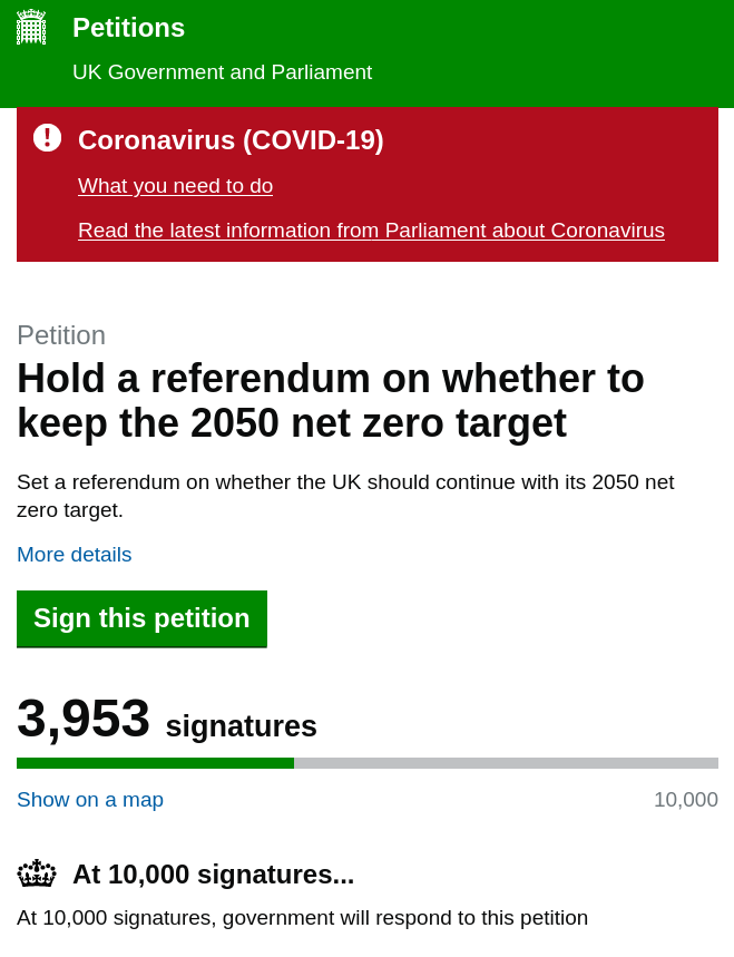 pablothehat's tweet photo. Petition: Hold a referendum on whether to keep the 2050 net zero target
https://t.co/Vm9IKMqKnn
#ENGLAND #Wales #Scotland #NorthernIreland
#GBNews @GBNEWS
@talkRADIO #talkradio
#thepoliticalcorrection #COP26
@Nigel_Farage @TiceRichard https://t.co/NFLPlPGrMo