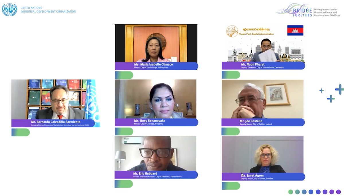 🔴#BridgeforCities 2021 Mayors Roundtable is LIVE: lnkd.in/gC_inagv

Mayors/Deputy Mayors are discussing innovative recovery measures taken to pursue #inclusivegrowth and #jobcreation, especially for MSMEs and for protecting vulnerable groups.

#UNIDOBridge #WorldCitiesDay
