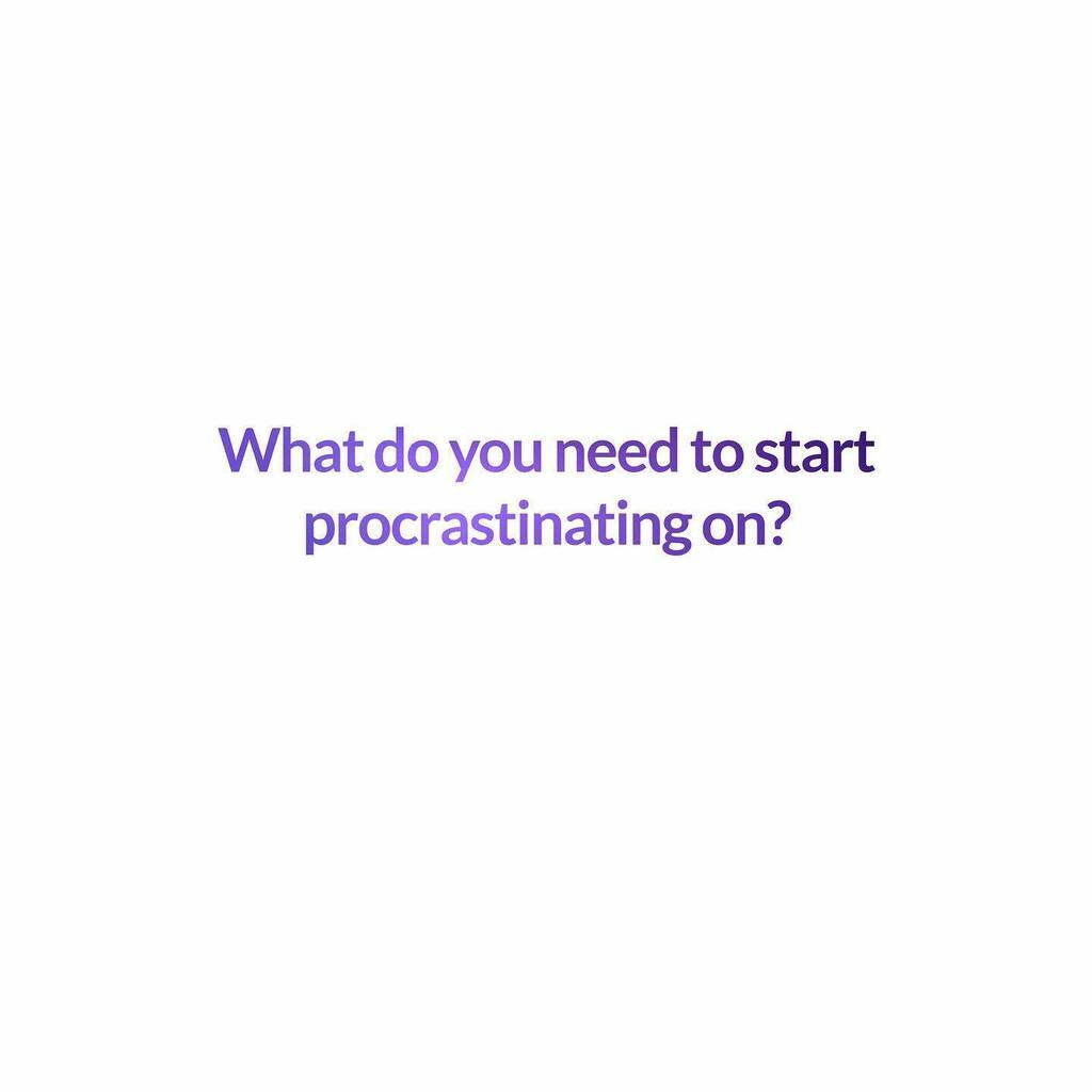 This may seem like a weird question because there are so many tips out there on how to stop procrastinating…
 
But the truth is that in every moment, there are many things you could be doing, so in a way, you’re always procrastinating on something.
 … instagr.am/p/CVsNc0OKEeD/