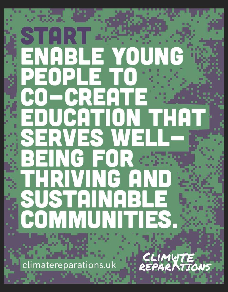 In the build up to Cop26 we’ll be exploring the relationship between education &amp; climate justice climatereparations.uk

So, how can we relate school exclusion with the climate crisis? According to NME co-founder Zahra Bei, “there are many parallels” (thread 🧵)