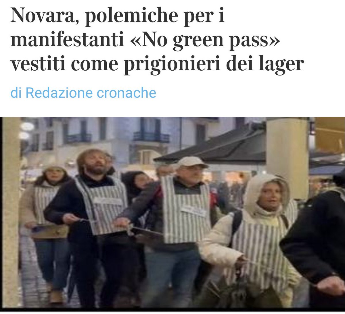 Spiegate al fesso nel mezzo che lui, nei lager, non avrebbe avuto neppure l’uniforme a righe perché appena sceso dal treno sarebbe finito subito smistato nella fila degli anziani da gasare.
