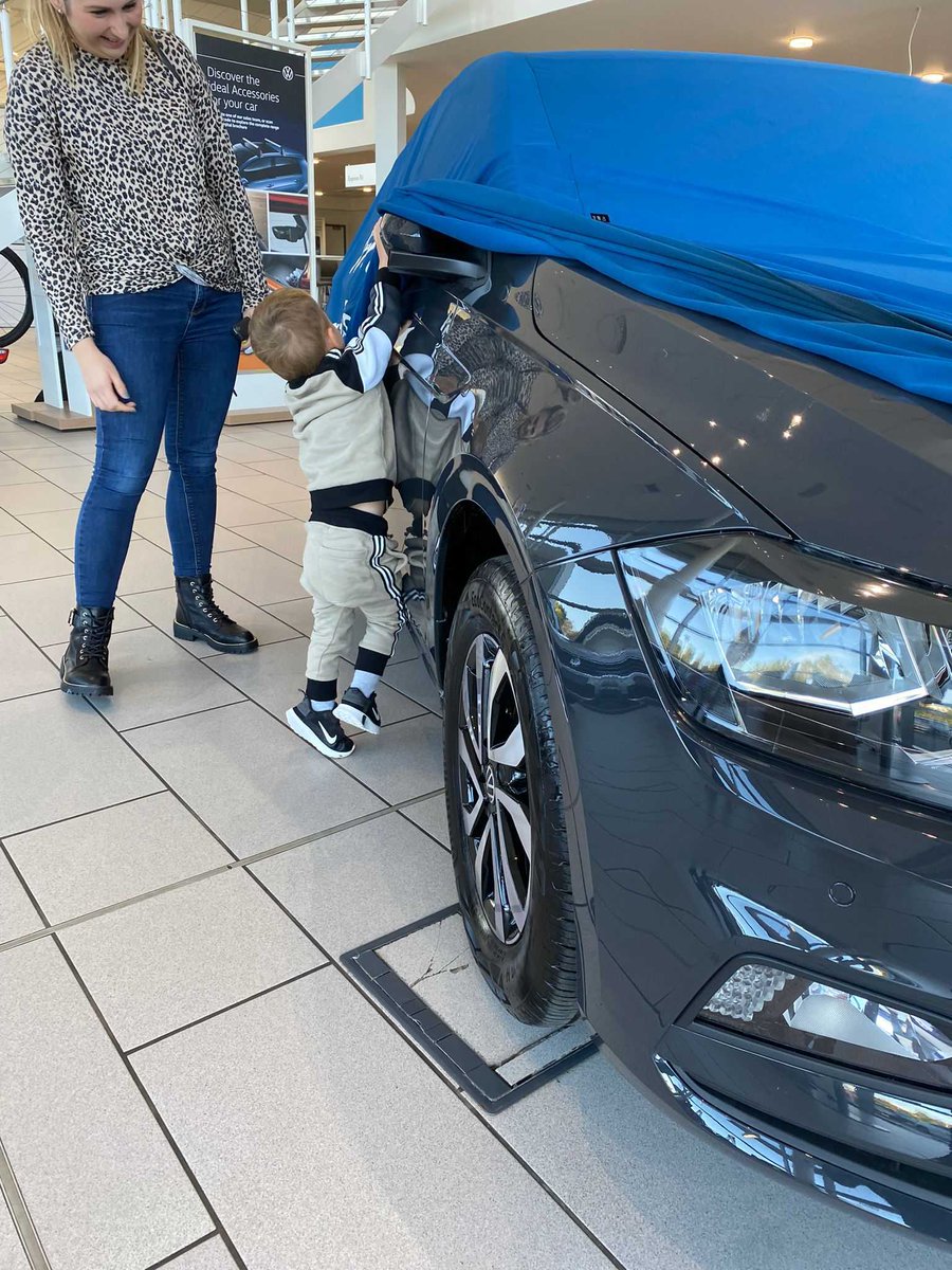 PulmanGroup's tweet photo. 🚗 Customer Handover 🚗

Here’s Leanne and Isaac collecting their new Volkswagen Polo from Lisa at our Durham branch.

We think Issac had a lot of fun unveiling their new car 😎

Thank you again for choosing Pulman.

#ThatsPulman #newcarday #customerhandover #happycustomer https://t.co/U09S9p5Bx3