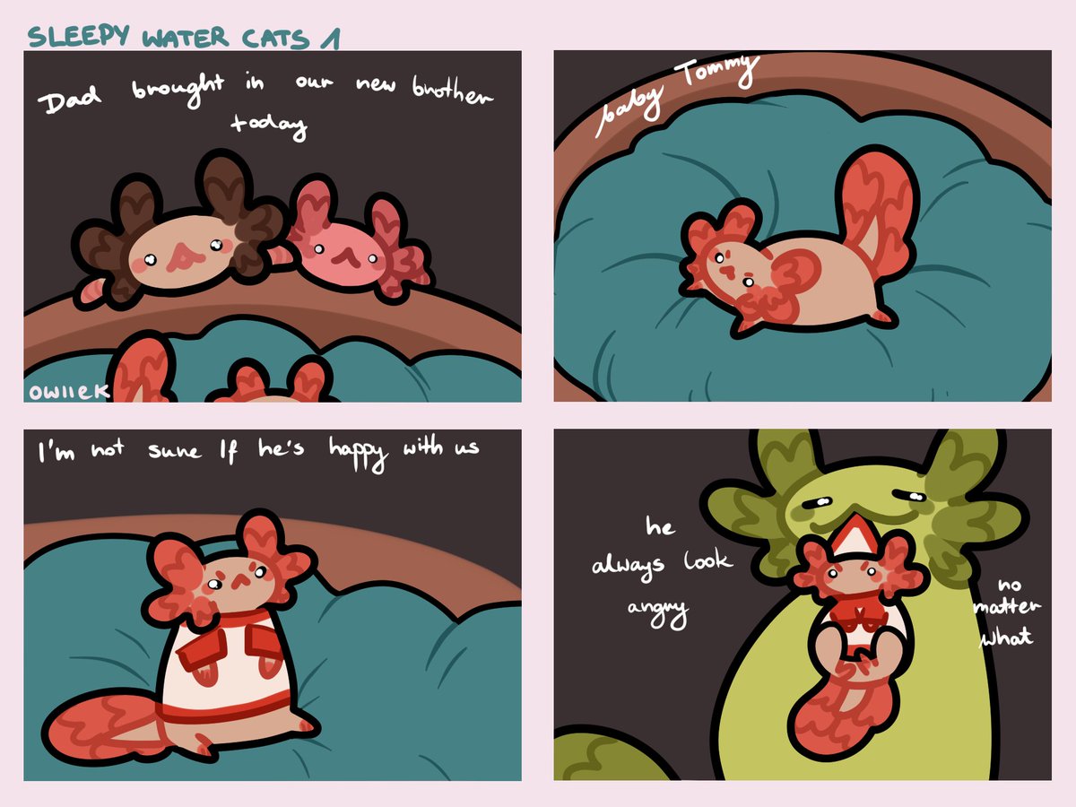 OwllekArt's tweet photo. Sleepy water cats family is growing

It's an experiment so, If you like small stuff like this let me know <3
#SleppyWaterCats #sleepyboisinc https://t.co/OpXNnYw3Kk