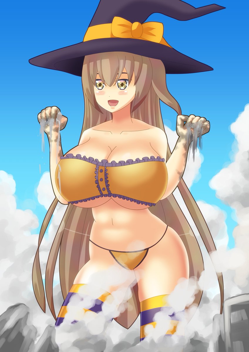 ハッピーハロウィン〜!
オリジナル巨大娘ハロウィンコスで描いてみました
#巨大娘 #giantess 