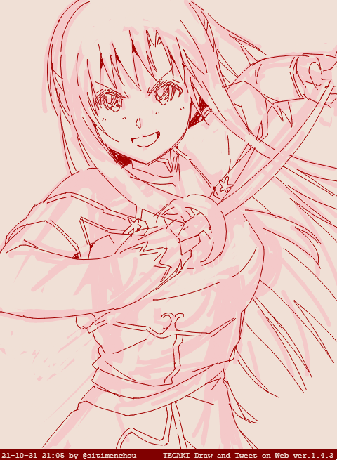 来週劇場版観に行く予定だから、ちょいとアインクラッド編を予習。
アスナの必殺技は確かこんなの。
#アスナ
#ソードアート・オンライン
 #tegaki_dt 