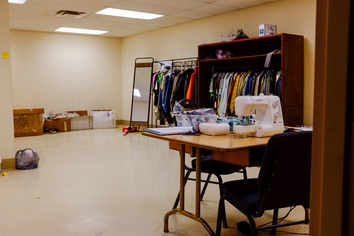 SharpenedIS's tweet photo. Love this shot from our costume room for our latest production, What Remains! Always very busy here at Sharpened Iron Studios! 

#SharpenedIronStudios #FoleyStage #SoundStage #Construction #HandsOn https://t.co/EE3OdRCPvH