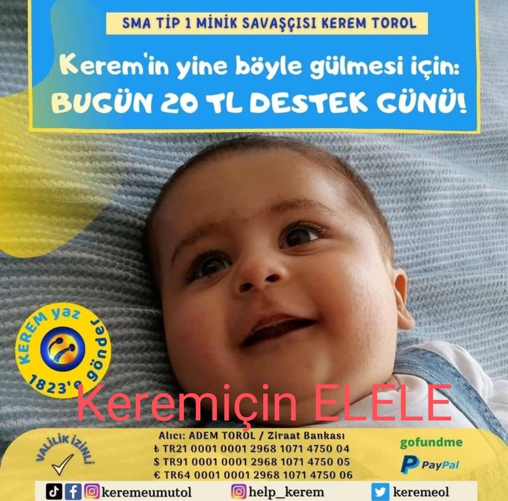 Her gün bebeklerimiz, sizlerin destekleri ile rahat nefes almaya bir adım daha yaklaşıyor 🙏🙏
Daha hızlı ilerleyebilmek için 
👇👇👇👇👇👇
Keremİçin ELELE 🌿