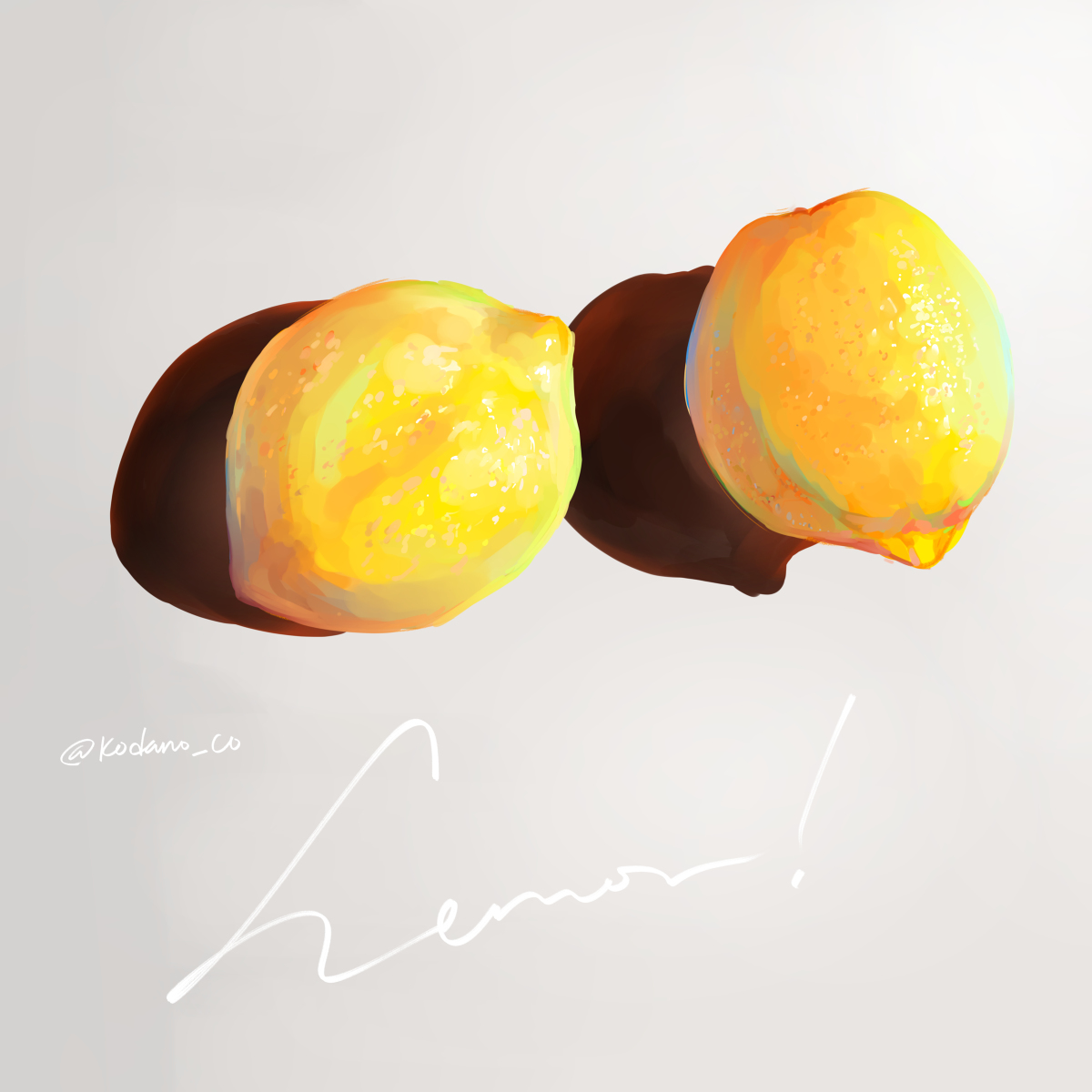 kodano_co's tweet photo. Lemon! #食べ物 #kodano_co #kodanoco #イラスト #illustration #stilllife #CLIPSTUDIOPAINT #paint #lemon #fruit https://t.co/ruxuJrbTus https://t.co/pusbDyPWxU