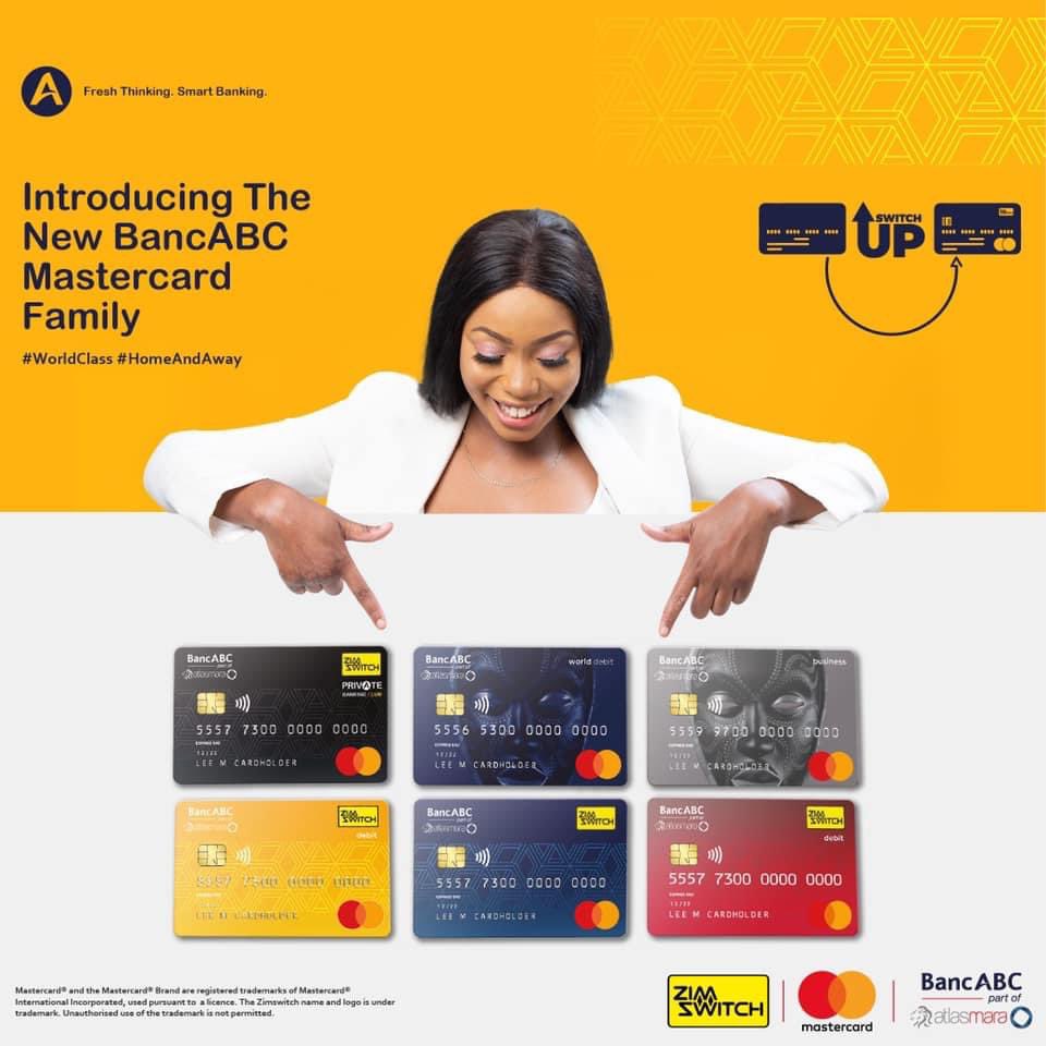 BancabcZW's tweet photo. Introducing the new @BancabcZW Mastercard family - the first🥇of its kind in the market 🙌🏾. One card 💳 for all your home and away transactions 💵. 

#HomeAndAway 💳 
#SwitchUp ⬆️
#WorldClass 🌍 https://t.co/bjpWqyzkat