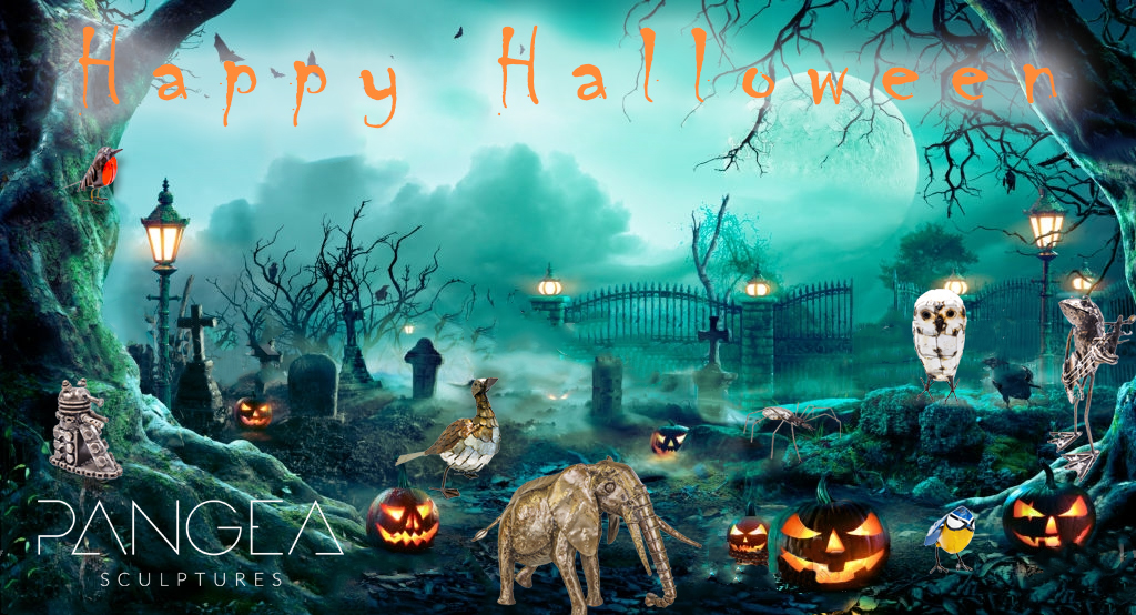 🎃COMPETITION TIME🦇 Happy Halloween everyone &amp; to celebrate we are offering the chance to WIN a sculpture of your choice (upto £50) by naming the 8 sculptures on our Halloween pic.
Entries to andrew@pangeasculptures.com
Closes on Thursday (4/11) &amp; winner will be announced Friday