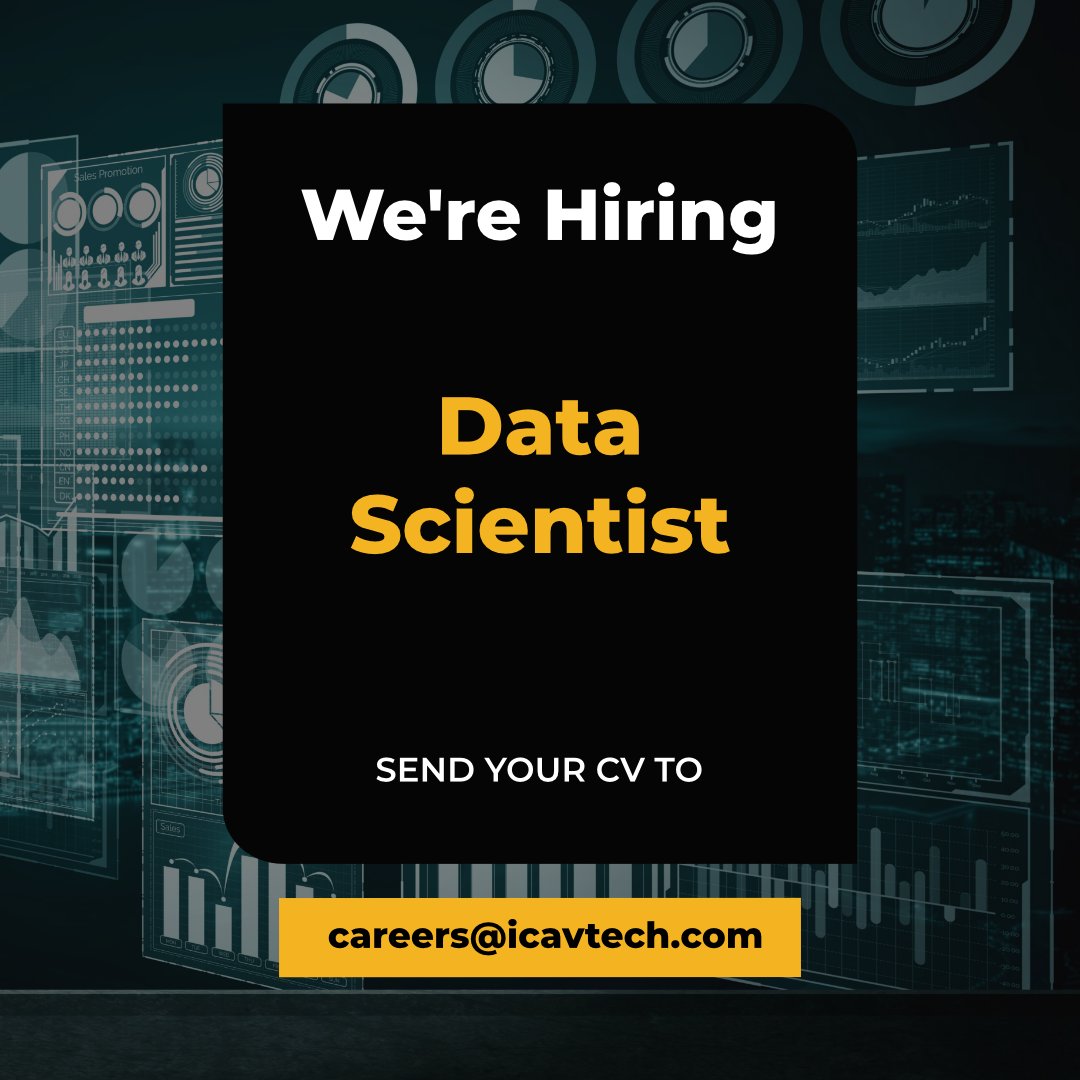 IcavTech's tweet photo. We are looking for Data Scientist, It is a Remote role. 
Click here for more info ➧ https://t.co/qNsA3TqeYD 
📧 Interested candidates can share their resume at careers@icavtech.com

#hiring #jobs #jobsinIndia #jobsalert #remote #remotehiring #remoteroles #ICAV  #ICAVTech https://t.co/G1AIPcG1r8