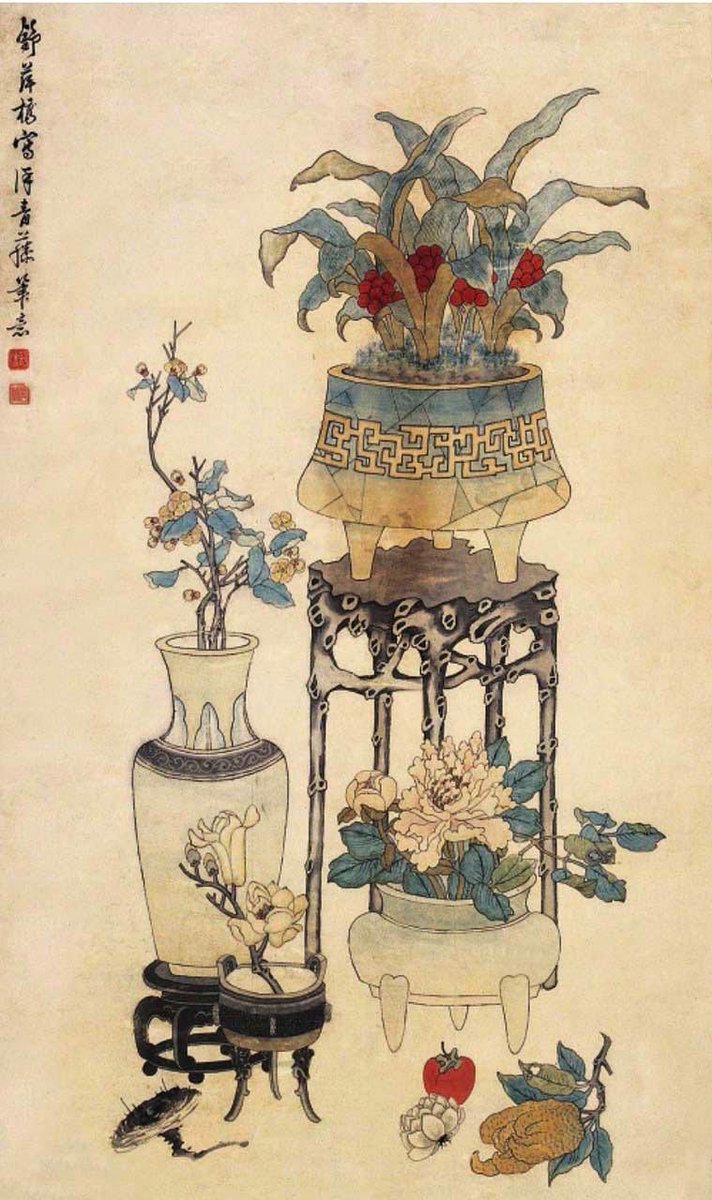 中国絵画には「博古清供」「清供圖」「歳朝清供」と言われる、一種独特