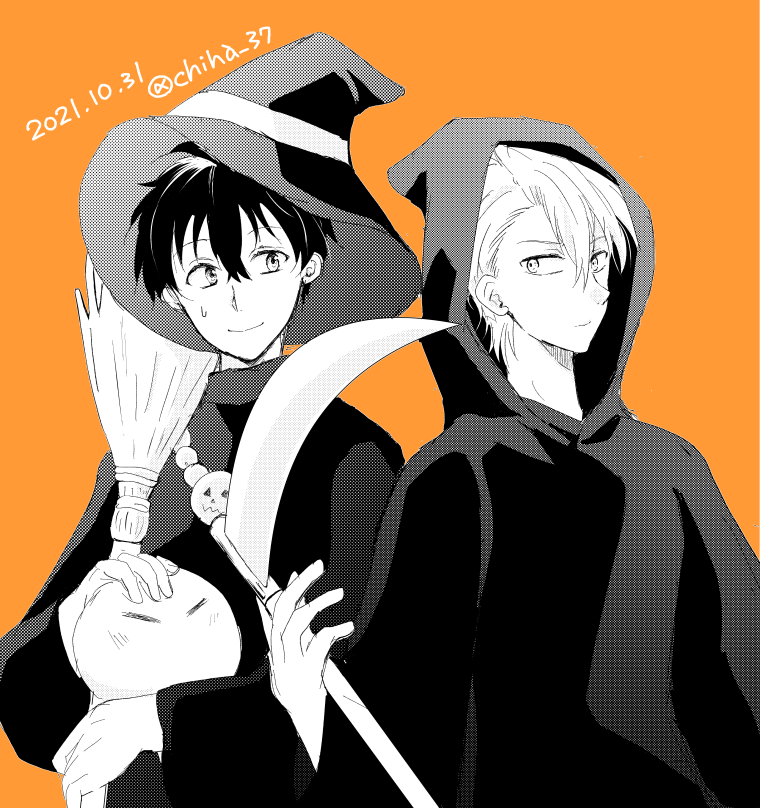 chiha_37's tweet photo. ハロウィン～！10月仕事忙しすぎて何もしてない。原稿は三分の一くらい終わった。来月は猫耳漫画とか通販できるといいけど11月も半ばくらいまでは忙しくて自信ない。ハロウィン本も以前描いたけどまたなんか描きたいな…。まずは今やってる原稿終わらせないと！（いつもいってる気が https://t.co/7TJL8uopfn