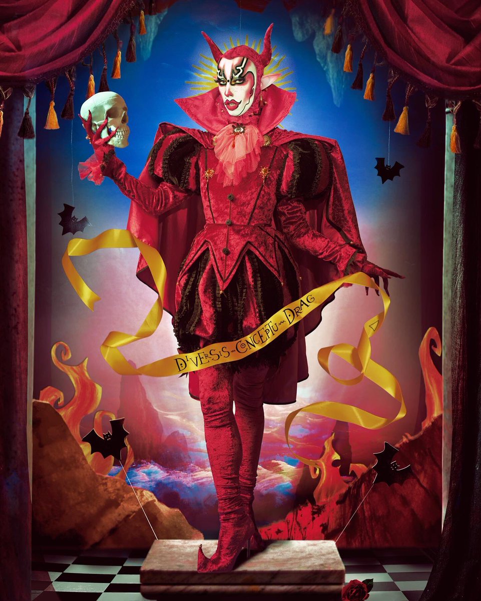 hugaceo_cruji's tweet photo. 😈SOY EL DIABLO😈
La fantasía que me he montado para el Halloween de este año. Llevo años queriendo trabajar con Joaquín Pérez y hace unas semanas surgió la idea, ya que tenía ya a Fidel David trabajando en mi look, inspirado en una ilustración de Fyodor Pavlov https://t.co/1YCDfbyB6I