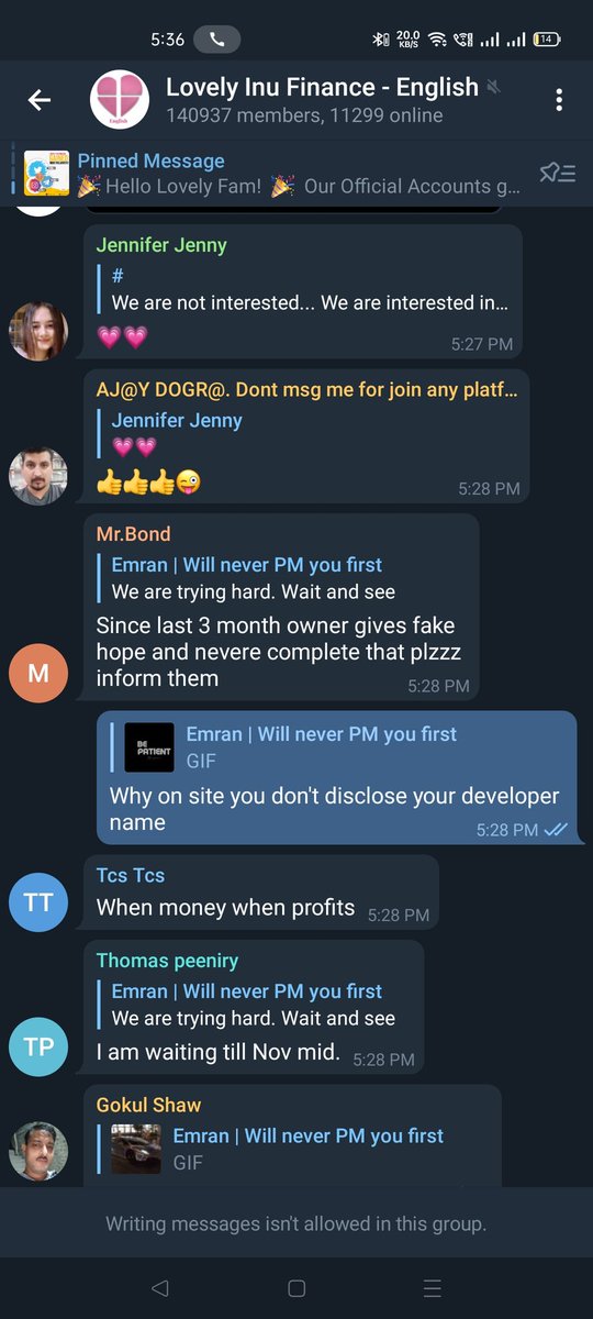 deepaksahu95's tweet photo. @bijoykumar21 @Lovely_finance We are asking lovely inu team  why you don't disclose your developer team.Lovely coins are sold in large quantities whenever a big pump arrives.Why did you block me on Telegram when i asked you these questions. So friends I share some pics see this and complement lovely inu SCAM https://t.co/DeyRz06vIo