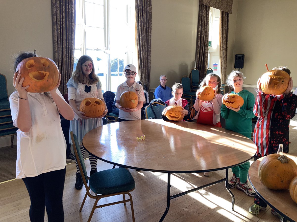stephhallgolf's tweet photo. This years Halloween party was a little bit different ! Rain stopped play! So we powered up the studio and had a lovely morning ! @Rothgolfclub @Rothgolfclub https://t.co/SyqFENizwz