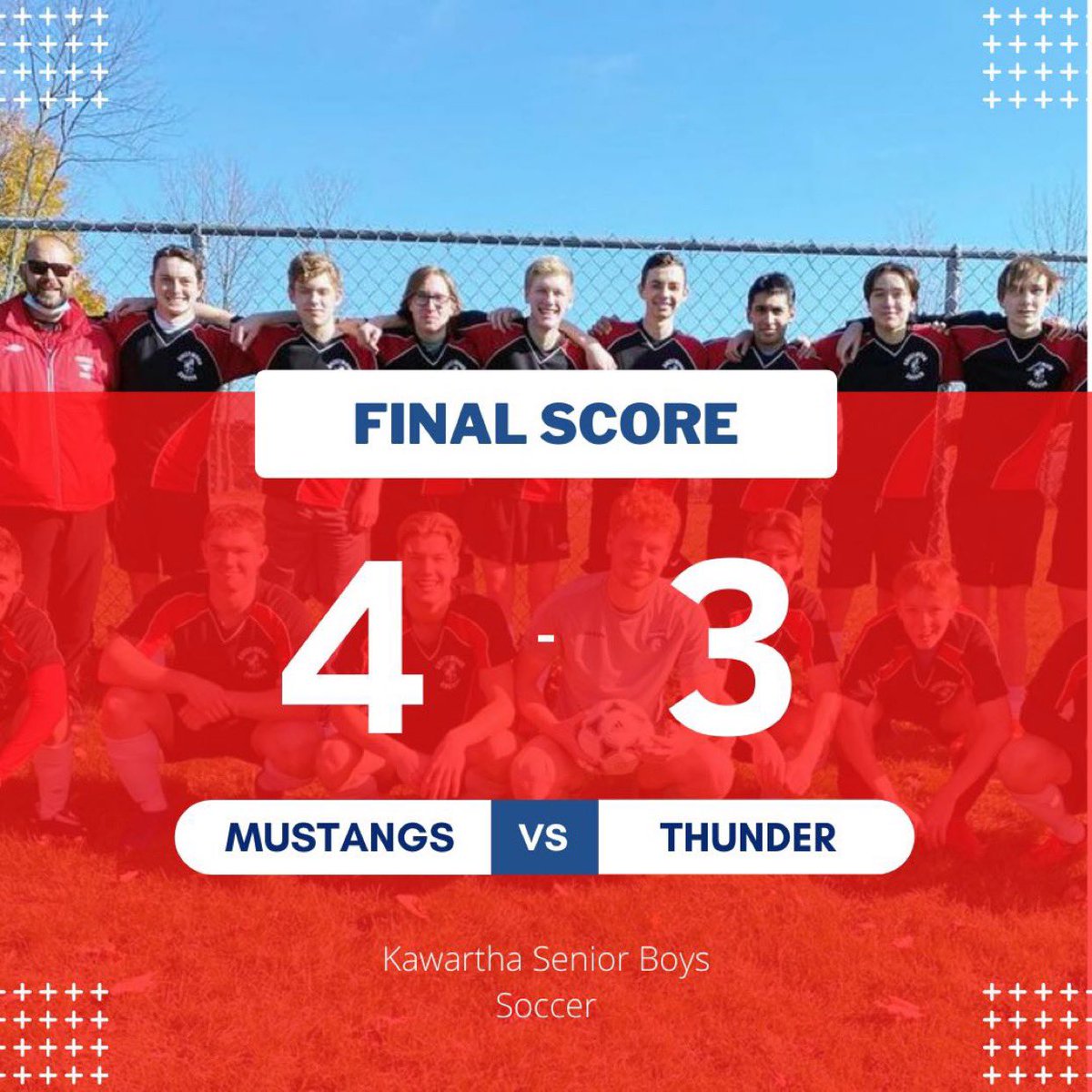 A huge congratulations to our Senior boys soccer team for their overtime win against St.Mary’s on Thursday at the Kawartha finals!