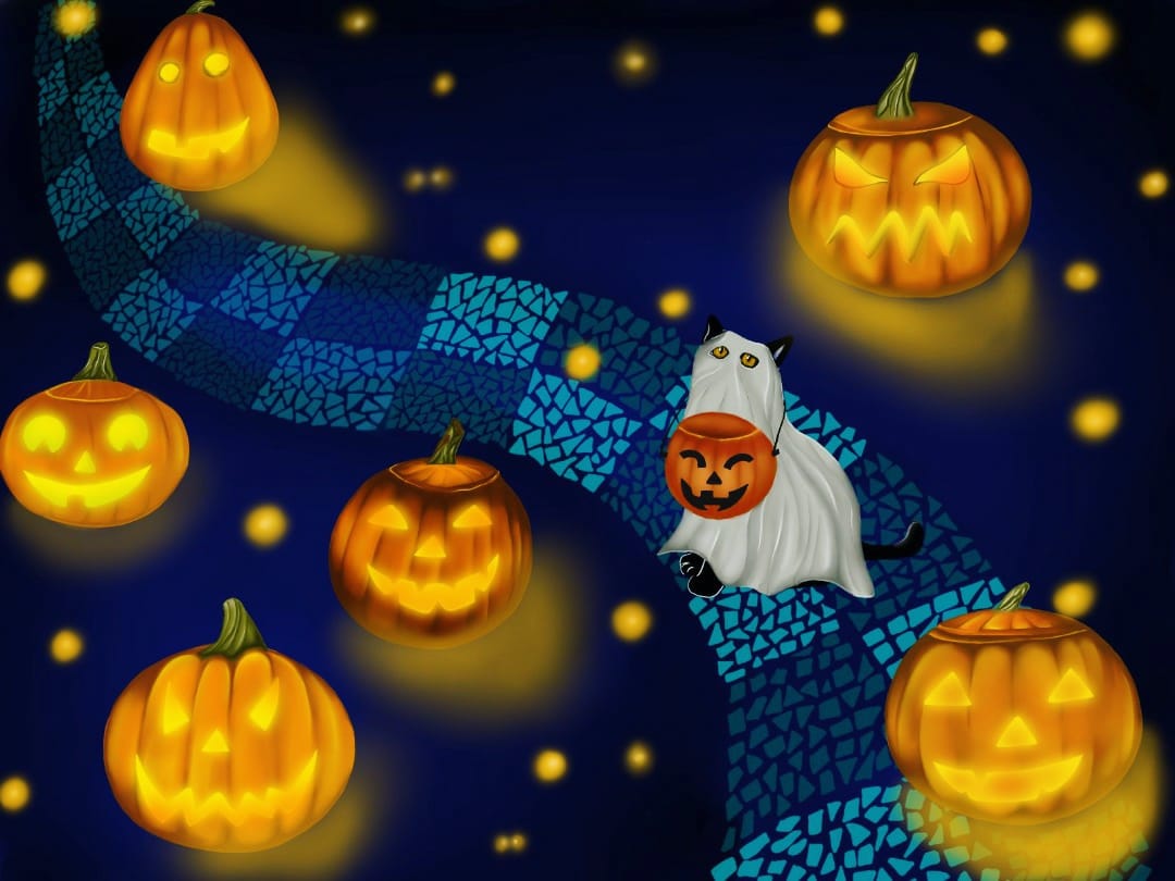 Jade65664891's tweet photo. 😊 mysterious ghost 🎃

#halloween2021 #art #arthalloween #artdigital #drawing https://t.co/SJk1UnjlGQ
