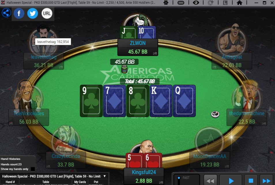 KingsfullBTW's tweet photo. Good luck in the Holloweenie Special. I got tricked!
Spooooky booooooards
🔥🎃🔥 @ACR_POKER
#kfcrew https://t.co/2I42sFLNwg