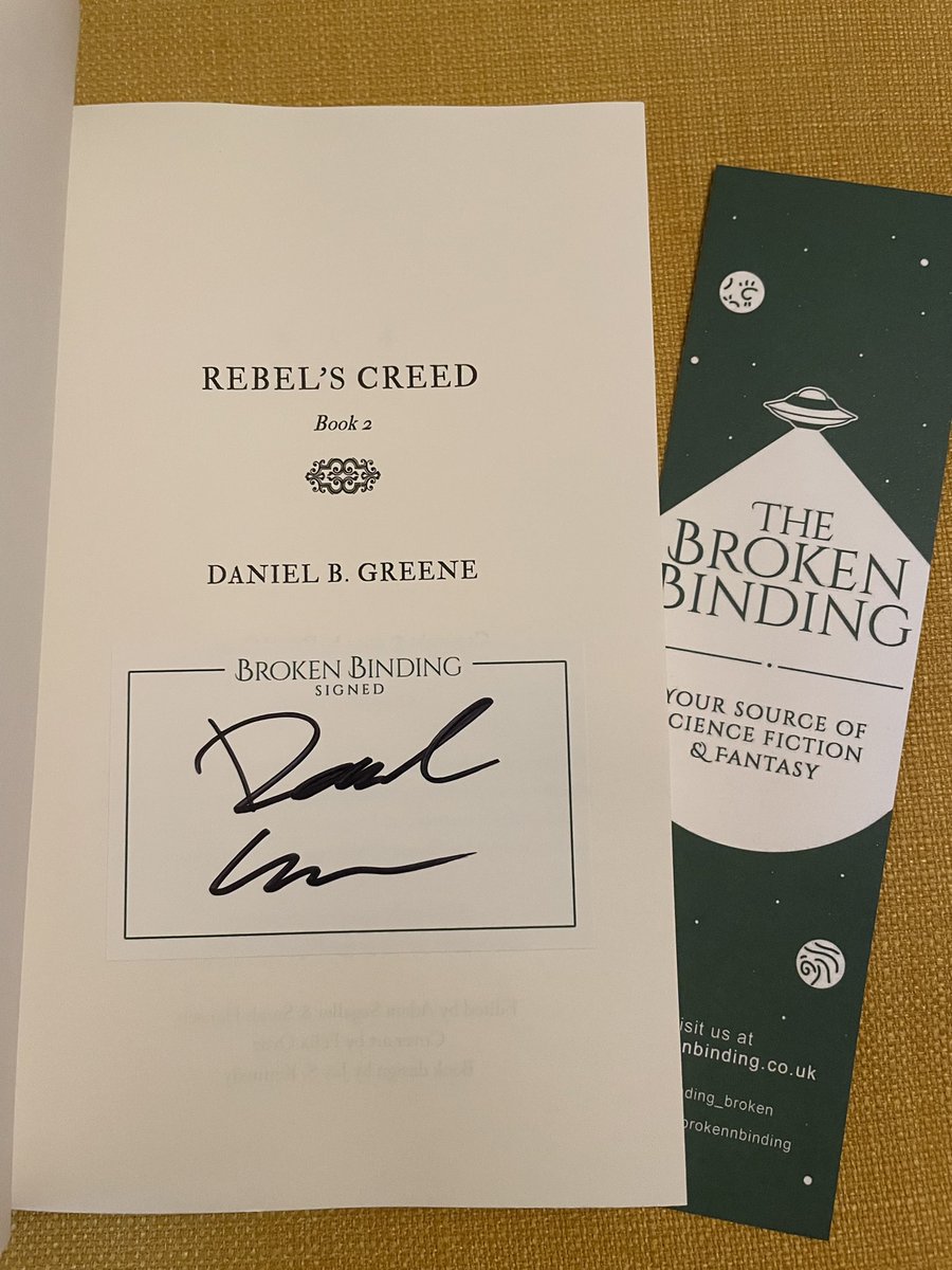 Goblins look what arrived 👀

#danielbgreene #RebelsCreed #BookTwitter #booktwt #readingcommunity #thebrokenbinding #SignedByTheAuthor