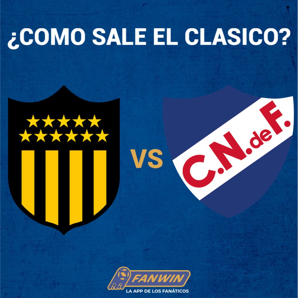 fanwinapp's tweet photo. Clásico del fútbol uruguayo. 
Peñarol 🆚 Nacional en el CDS.
¿Cómo salen? Vos lo jugás en #FanWin #LaAppDeLosFanáticos https://t.co/5xEQWpQxtB