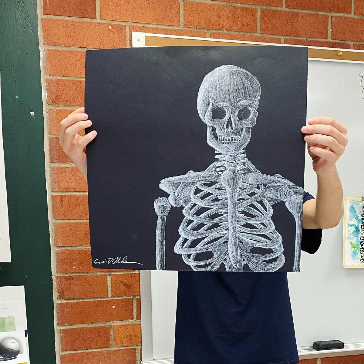 Sirridge_Art's tweet photo. Happy Halloween! 🎃 👻 
.
#studentartwork #happyhalloween #spookyseason #christmasseasonstartstomorrow #highschoolartroom #choiceprojects #artofinstagram https://t.co/bNWohK4sRv