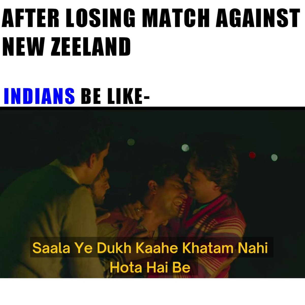 cvams_space's tweet photo. Indians right now
#INDvNZ #T20WorldCup #T20WorldCup21 #India #indialose #MEMES #T20WorldCupsquad #t20worldcup2021 https://t.co/3CvrXG4ExA