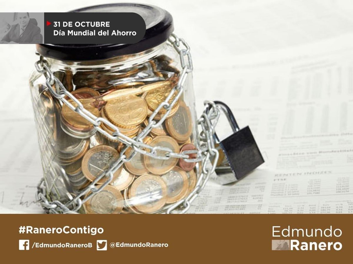 El saber ahorrar es fundamental para nuestro desarrollo, por ello la importancia en que las personas cuenten con un ahorro para lograr sus metas y una buena calidad de vida. #DíaMundialDelAhorro #RaneroContigo