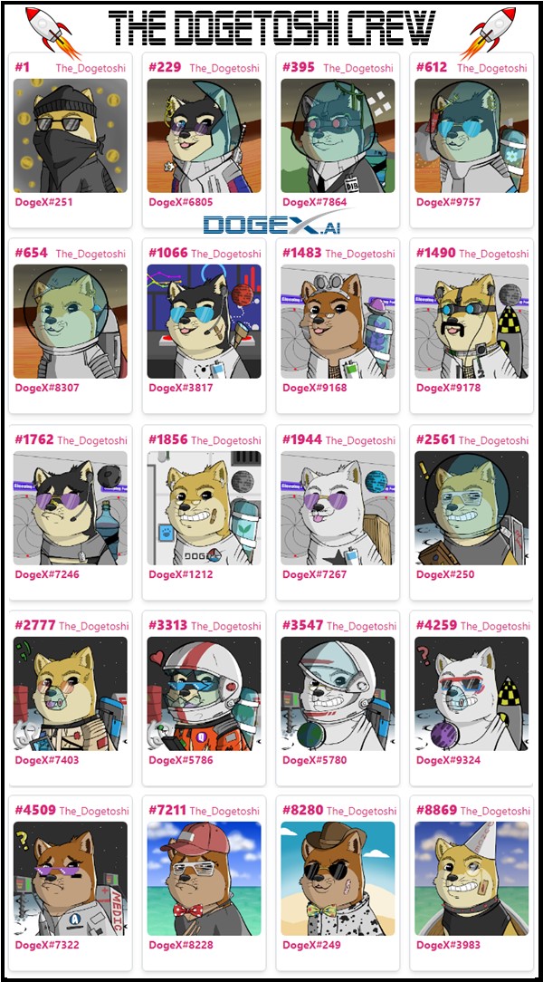 SadsDogetoshi's tweet photo. @bayc9797 DogeX to the Mooonnn!
#DogeX #Dogex2021 #BlueChipNFTs @DogeX2021 @jasonmaxim @chef_moon_ape @MrStevenSteele @mikeytodo @DogeXCuban @BigBeton @MattNoTap @cameramansketch @billydogeio @sadiaslayy @Uncle_Heff @agent_jwow @DogeXToMoon @hhoolllzzz @BLINK169_ https://t.co/4Gd3AUZBjJ