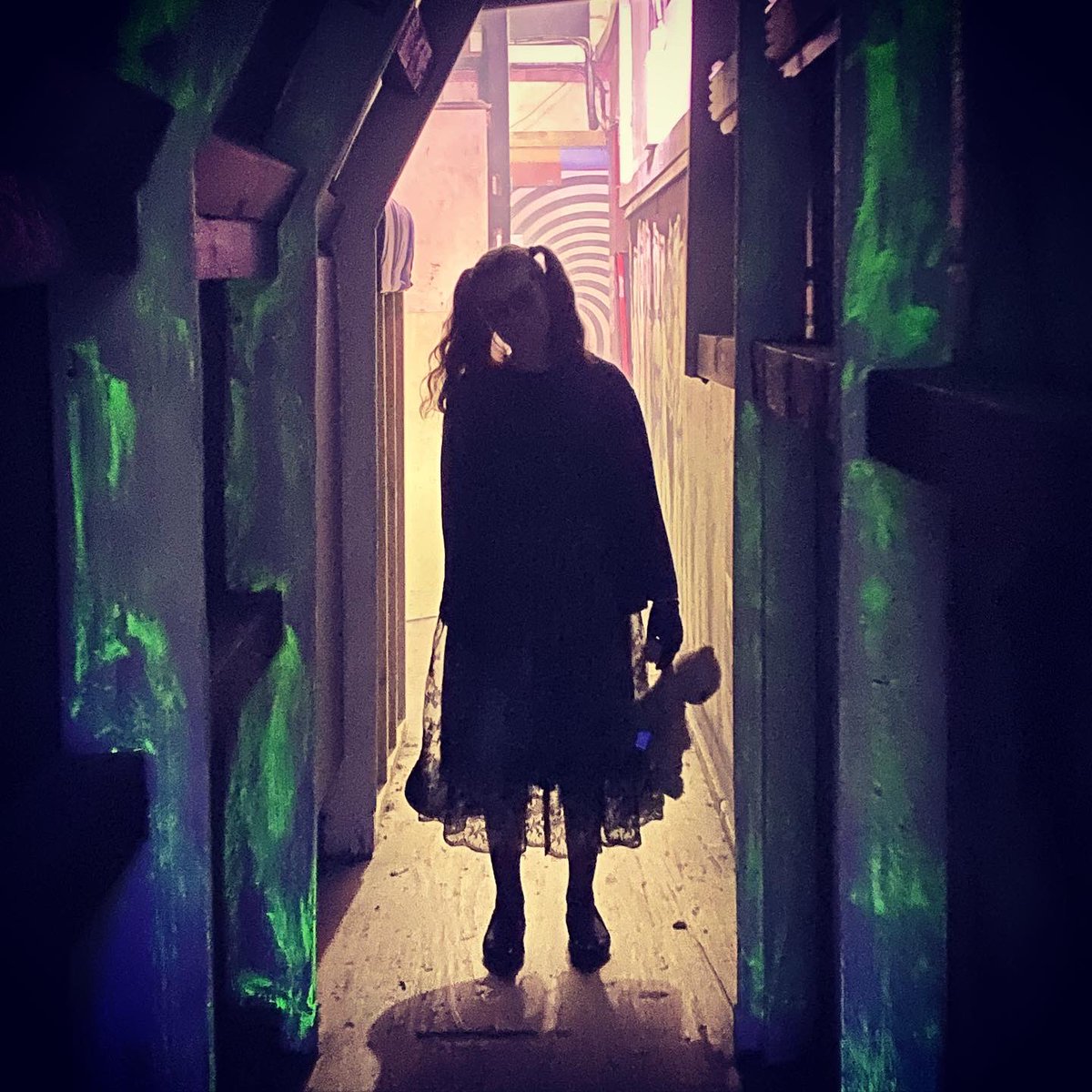 cuthbert48's tweet photo. Chloe doing her best to scare the willies out of everybody. Happy Halloween. https://t.co/GhfQx7PKGh