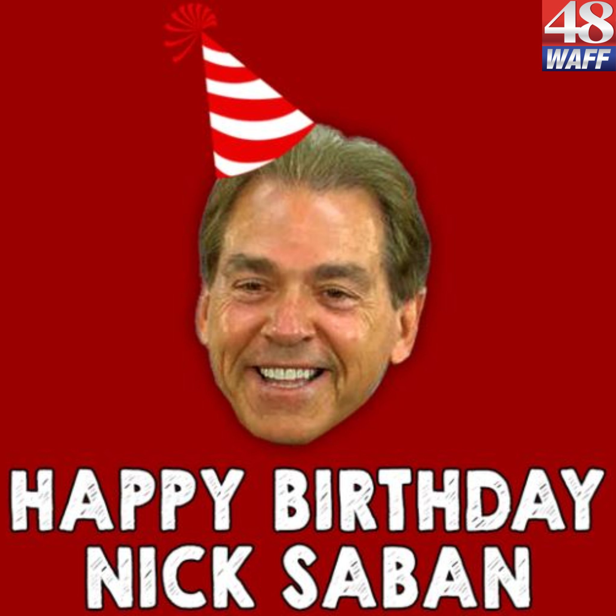 Nick Saban turns 70 today! Happy birthday, coach!
>>>>  