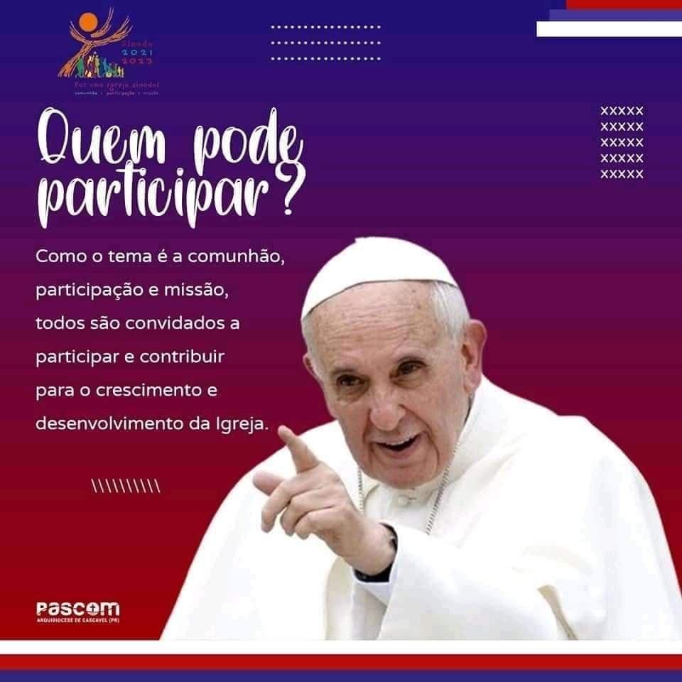 psauderio's tweet photo. Explicação sobre o sínodo.

Através desta imagem (card) você encontra a resposta para a pergunta: Quem pode participar?

Leia, reflita e compartilhe em comunidade.

Saúde e Paz 🙏

#Igreja #Sínodo #PapaFrancisco #Participação #PastoralDaSaúde #ArRio https://t.co/HvaaDTpOMa
