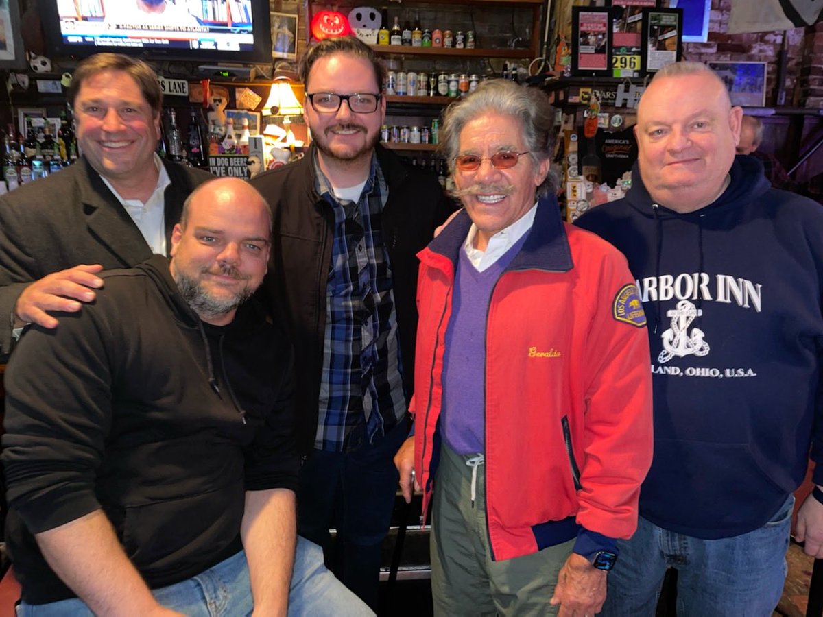 GeraldoRivera's tweet photo. Gorgeous Wicked Witch @elevrivera Erica joins Angelic daughter Sol @solfoodtv as she hosts Halloween fiesta at home for schoolmates.
Earlier, old school dad hosted Goodbye to #WTAMRadio Tech Jake at Cleveland’s oldest dive bar #HarborInn https://t.co/srqxKkMRew