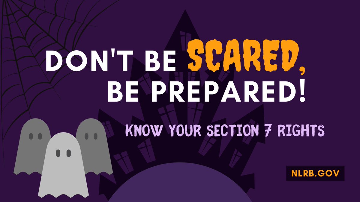 NLRBGC's tweet photo. Happy Halloween from NLRB General Counsel Jennifer Abruzzo. Don’t get tricked, brush up on your Section 7 rights: https://t.co/blwsKZoyQx https://t.co/yH2266BCZR