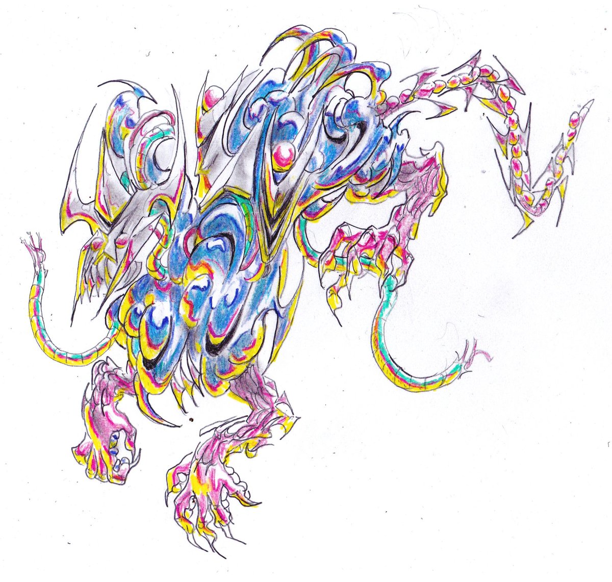 ROH ARUS, first sketch Colored Pencil