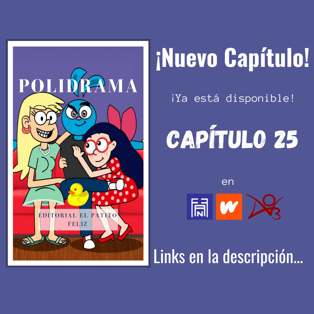 editpatitofeliz's tweet image. En este Halloween, les traemos un episodio XL

#Polidrama #Poliamor #Capitulo25 #YinYangYo #YYY #KidvsKat #KVK #TheLoudHouse #TLH #Fanfiction #Fanfic #Fic #Patitos

- FFN: fanfiction.net/s/13844854/25/…
- Wattpad: wattpad.com/1148767889-pol…
- AO3: archiveofourown.org/works/30167850…